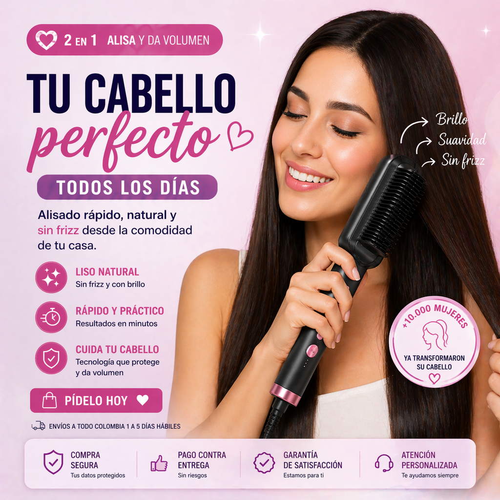 Cepillo Alisador 2 en 1